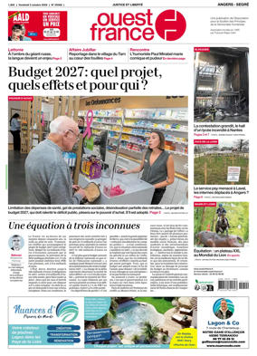 Cover of Ouest France (Angers / Segre)
