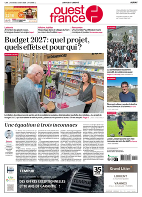 Cover of Ouest France (Auray)