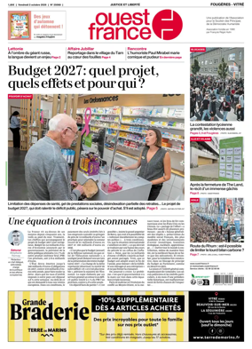 Cover of Ouest-France (Fougeres Vitre)