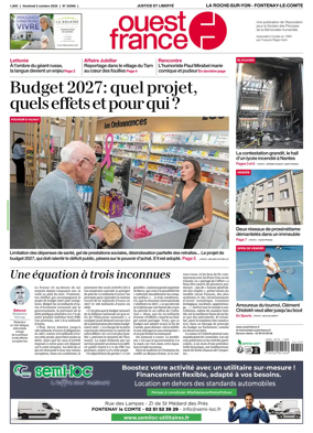 Cover of Ouest France (La Roche-sur-Yon - Fontenay-le-Comte)