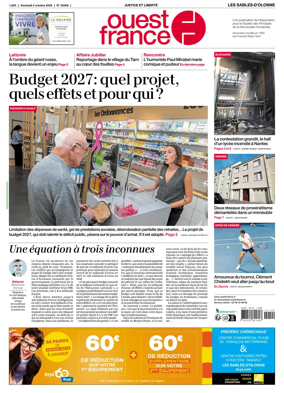 Cover of Ouest France (Les Sables-d'Olonne)