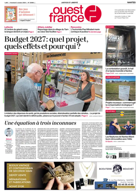 Cover of Ouest France (Nantes)