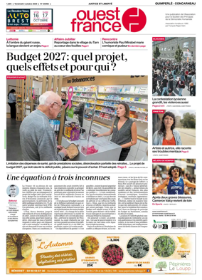 Cover of Ouest-France (Quimperle Concarneau)