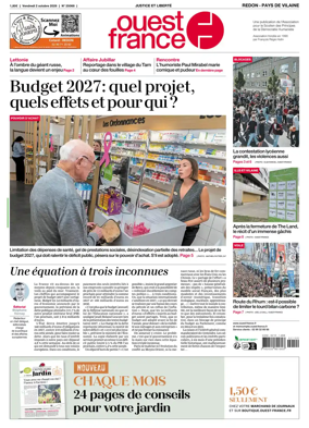 Cover of Ouest France (Redon / Pays de Vilaine)