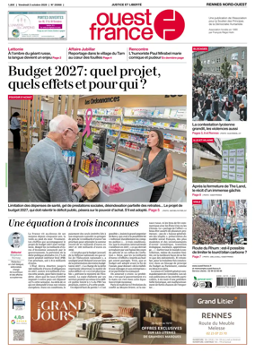 Cover of Ouest-France (Rennes Nord-Ouest)