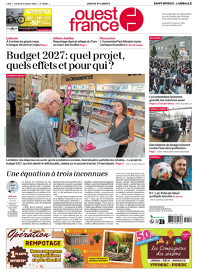 Cover of Ouest-France (Saint-Brieuc Lamballe)