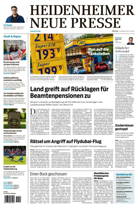 Cover of Heidenheimer Neue Presse