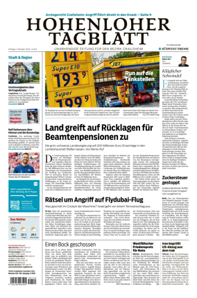 Cover of Hohenloher Tagblatt