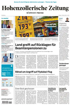 Cover of Hohenzollerische Zeitung