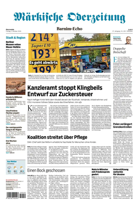 Cover of Markische Oderzeitung Eberswalde