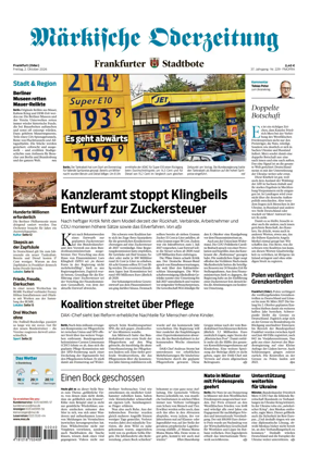 Cover of Markische Oderzeitung Frankfurt (Oder)