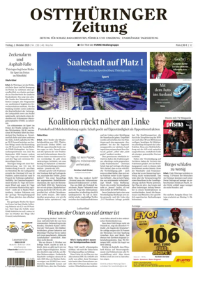 Cover of Ostthuringer Zeitung (Posneck)
