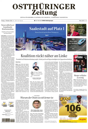Cover of Ostthuringer Zeitung (Saale-Holzland-Kreis)