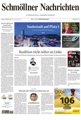 Cover of Ostthuringer Zeitung (Schmolln)