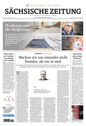 Cover of Sachsische Zeitung (Gorlitz & Niesky)