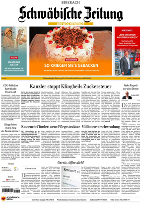 Cover of Schwabische Zeitung (Biberach)
