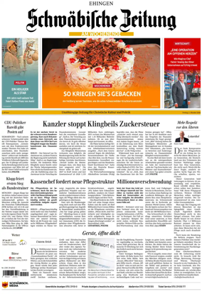 Cover of Schwabische Zeitung (Ehingen)