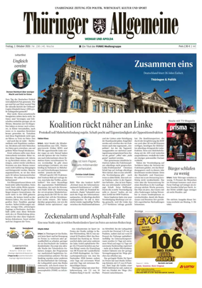 Cover of Thuringer Allgemeine (Apolda)