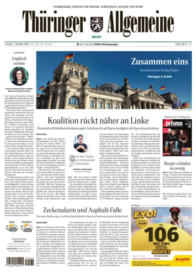 Cover of Thuringer Allgemeine (Erfurt)