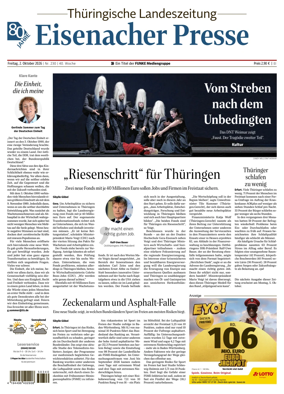 Cover of Thuringische Landeszeitung (Eisenach)