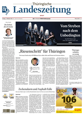 Cover of Thuringische Landeszeitung (Erfurt)