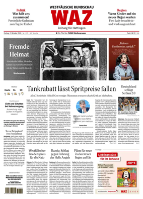 Cover of Westdeutsche Allgemeine Zeitung (Hattingen)