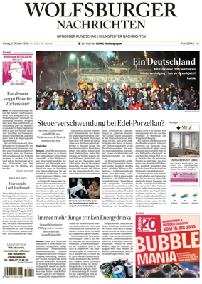Cover of Wolfsburger Nachrichten (Wolfsburg-Gifhorn)