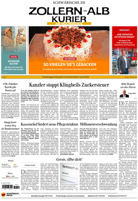 Cover of Zollern-Alb-Kurier (Balingen)
