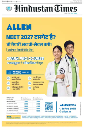 Cover of Hindustan Times ST (Jaipur)