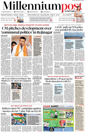 Cover of Millennium Post (Kolkata)