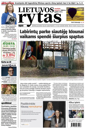 Cover of Lietuvos Rytas