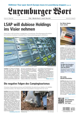 Cover of Luxemburger Wort