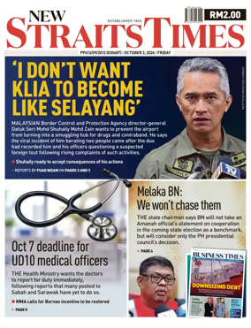 Cover of New Straits Times
