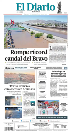 Cover of El Diario de Juarez