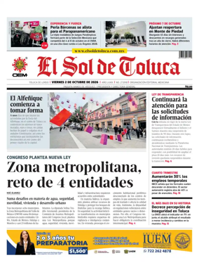 Cover of El Sol de Toluca
