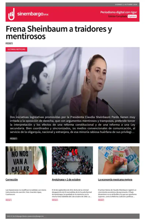 Cover of Sin Embargo Opinion