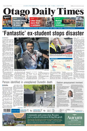 Cover of Otago Daily Times