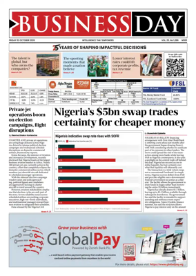 Cover of Business Day (Nigeria)