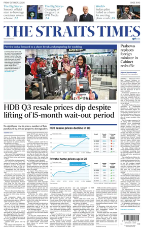 Cover of The Straits Times