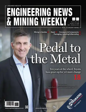 Cover of Engineering News and Mining Weekly