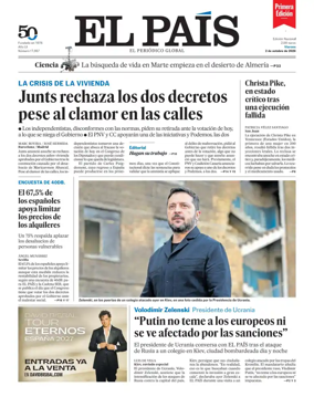 Cover of EL PAIS primera edicion