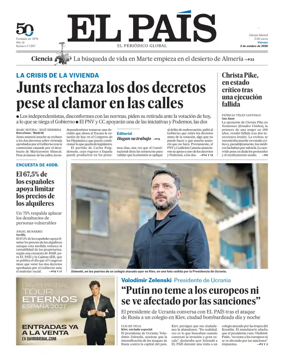 Cover of El Pais Madrid