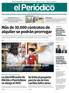 Cover of El Periodico Extremadura