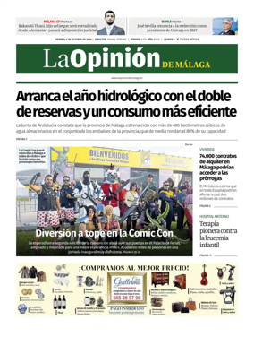 Cover of La Opinion de Malaga