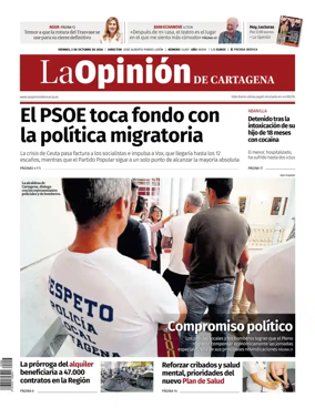 Cover of La Opinion de Murcia (Cartagena)