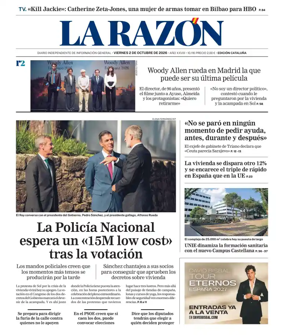 Cover of La Razon (Cataluna)