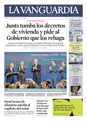 Cover of La Vanguardia