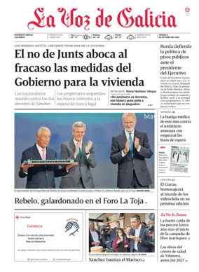 Cover of La Voz de Galicia (Arousa)