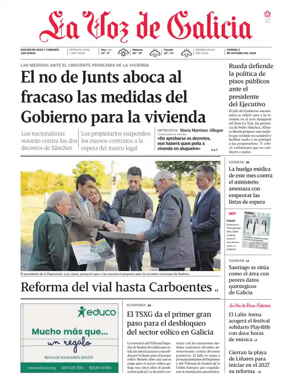 Cover of La Voz de Galicia (Deza)