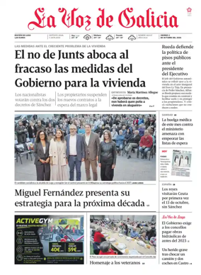 Cover of La Voz de Galicia (Lugo)